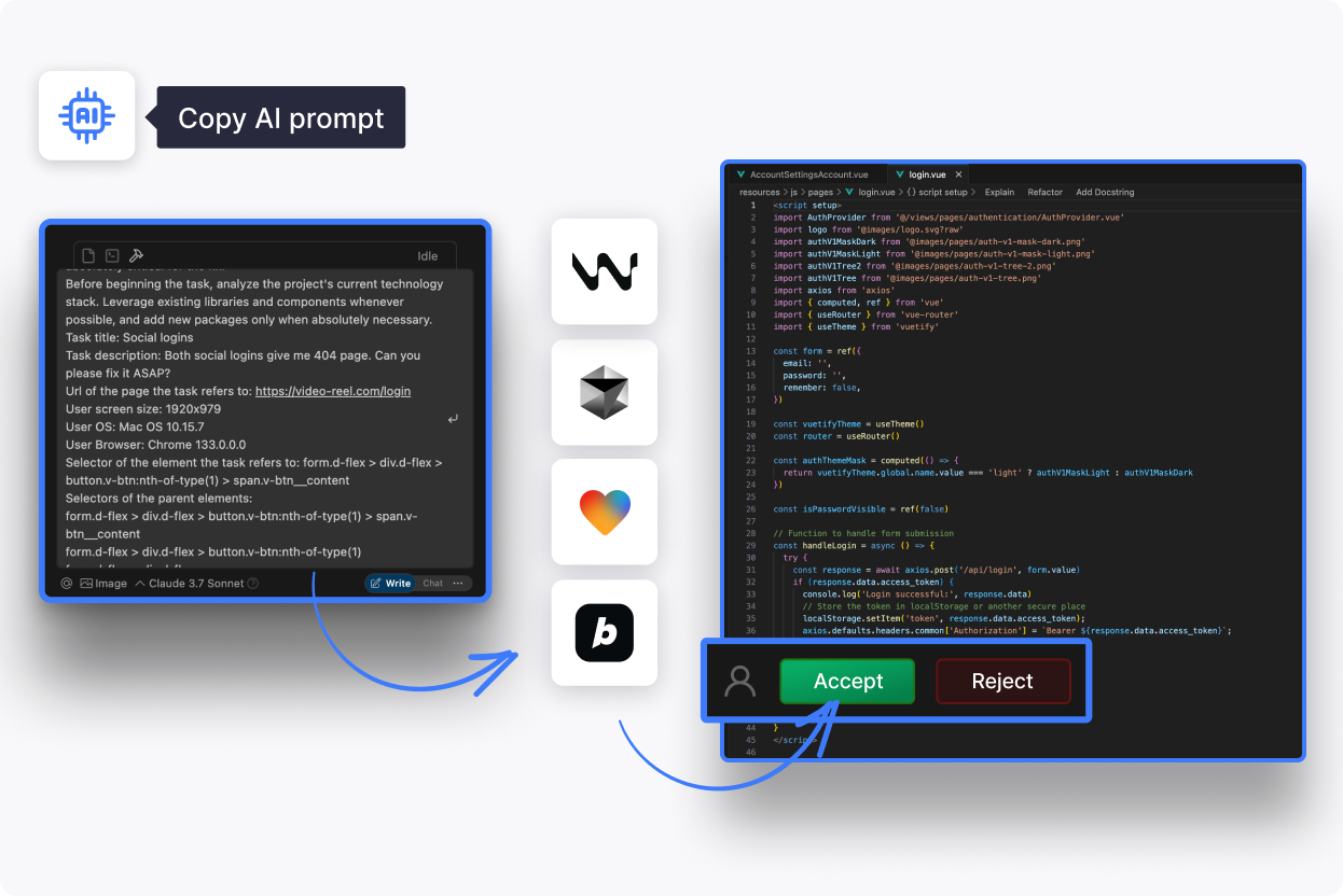 Webvizio Prompts for AI Coding Agents