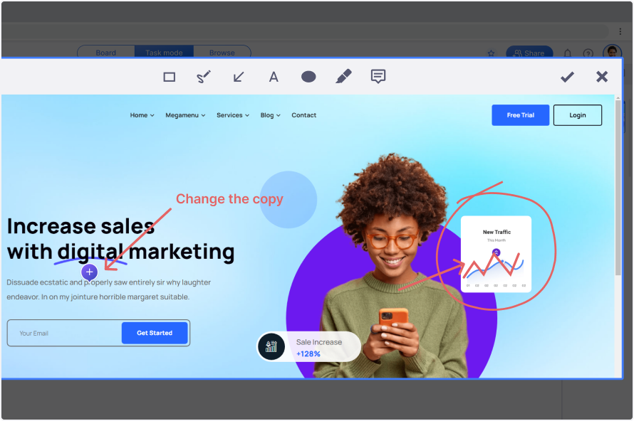 Annotate on images, PDFs, and design files