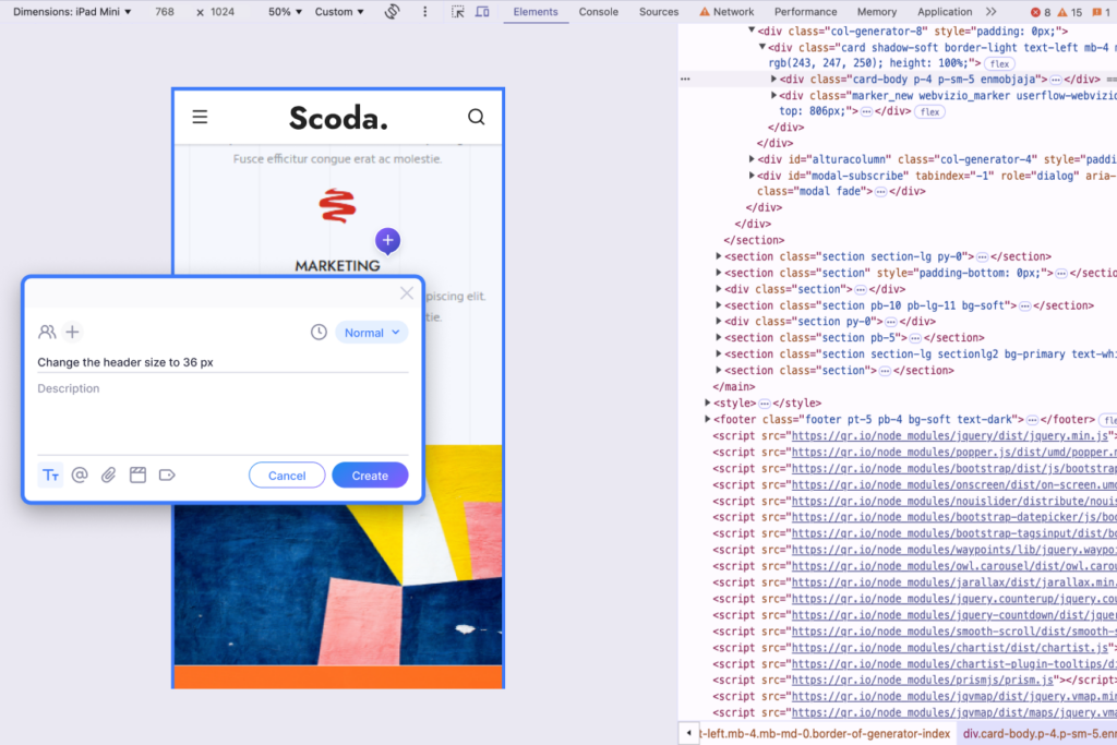 Utilize Chrome DevTools device emulation to track bugs and content issues on desktop, tablet, and mobile views.