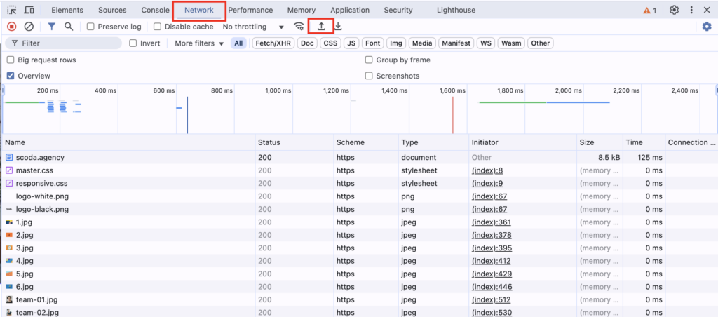 How to open a HAR file in Chrome browser