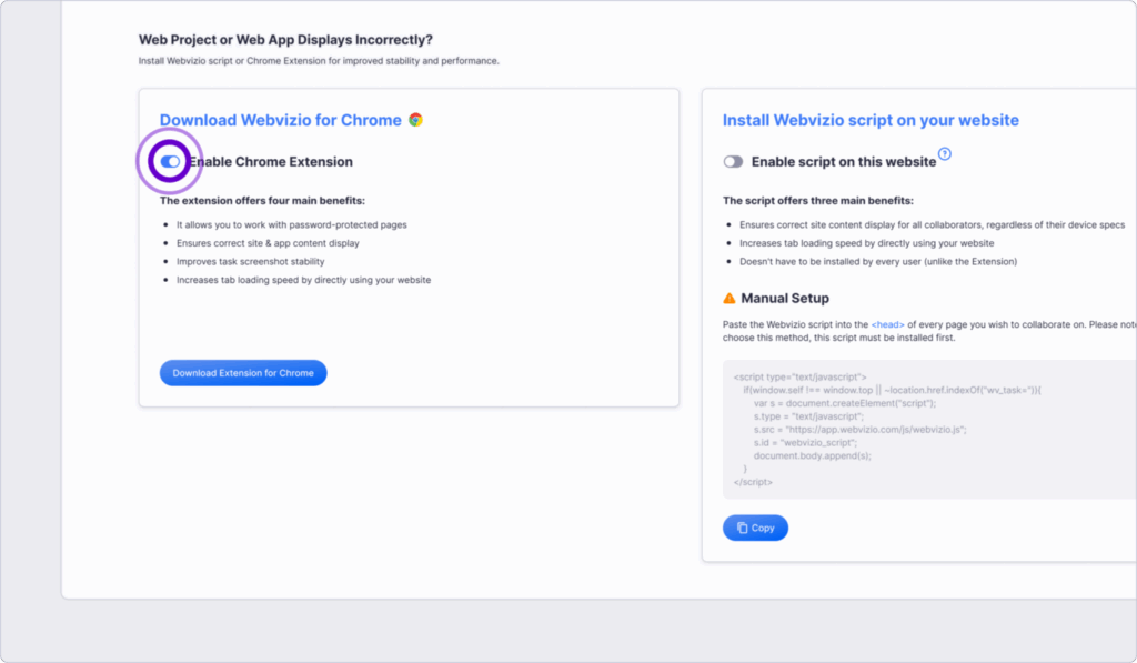 Install the Webvizio Chrome Extension