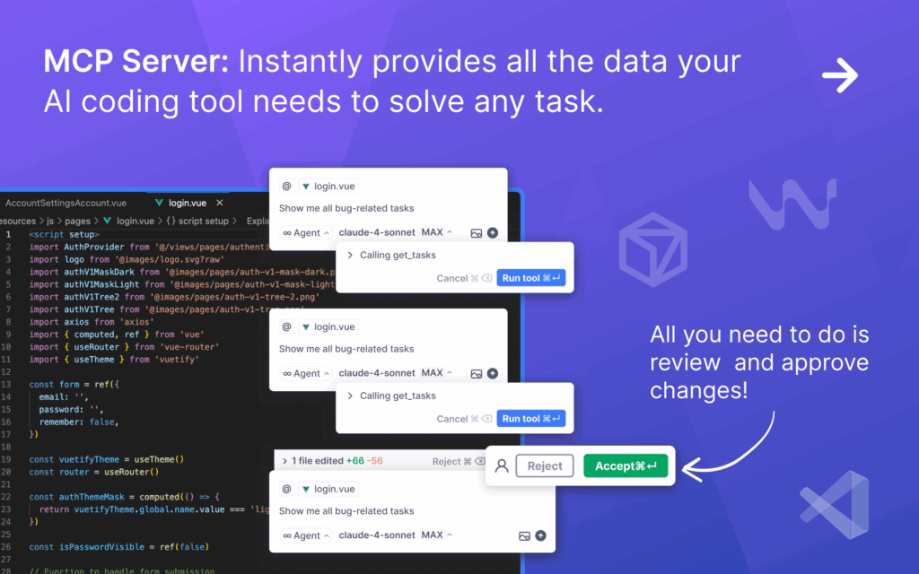 MCP server allows your AI assistant to communicate directly with our API.