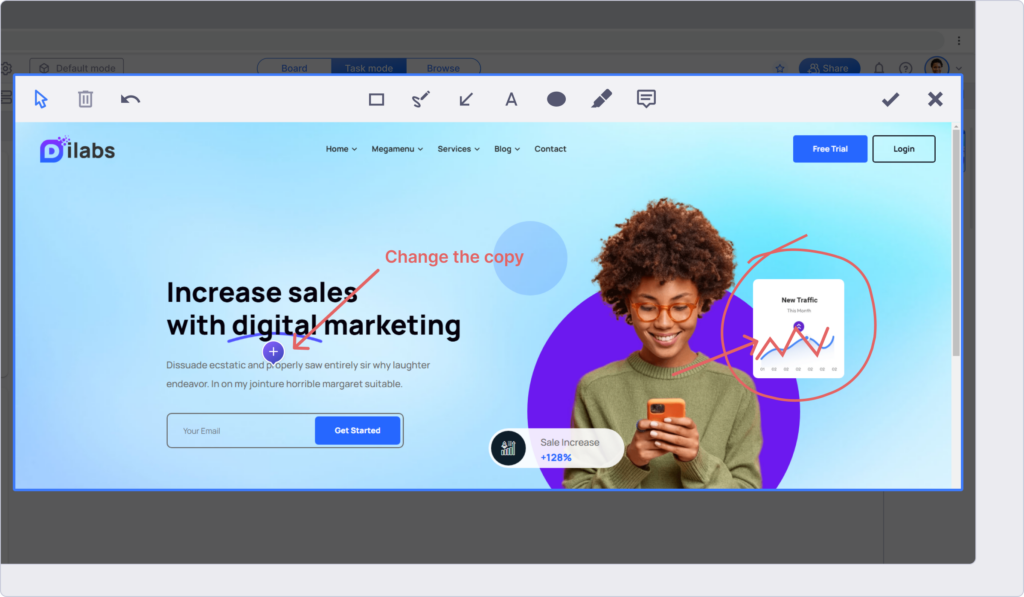 Annotate screenshots, images, and PDFs with the Webvizio annotation tool