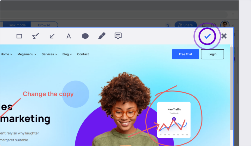Annotate screenshots, images, and PDFs with the Webvizio annotation tool